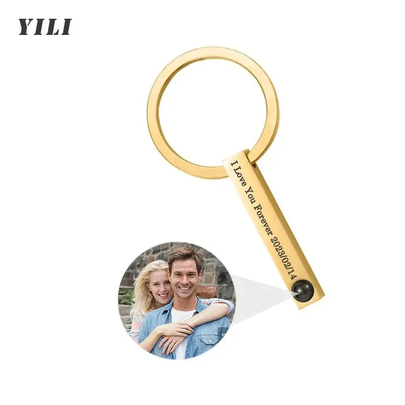 Porte-clés de Projection de Photo personnalisé, porte-clés de Projection de Photo en forme de cœur personnalisé pour femmes, cadeaux commémoratifs d'anniversaire Ma boutique