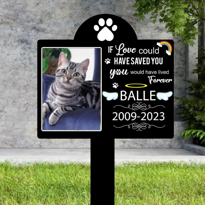 Piquet de jardin commémoratif personnalisé pour animaux de compagnie, panneau de jardin en acrylique, marqueurs de tombe pour animaux de compagnie, cadeau commémoratif personnalisé pour chien et chat Ma boutique