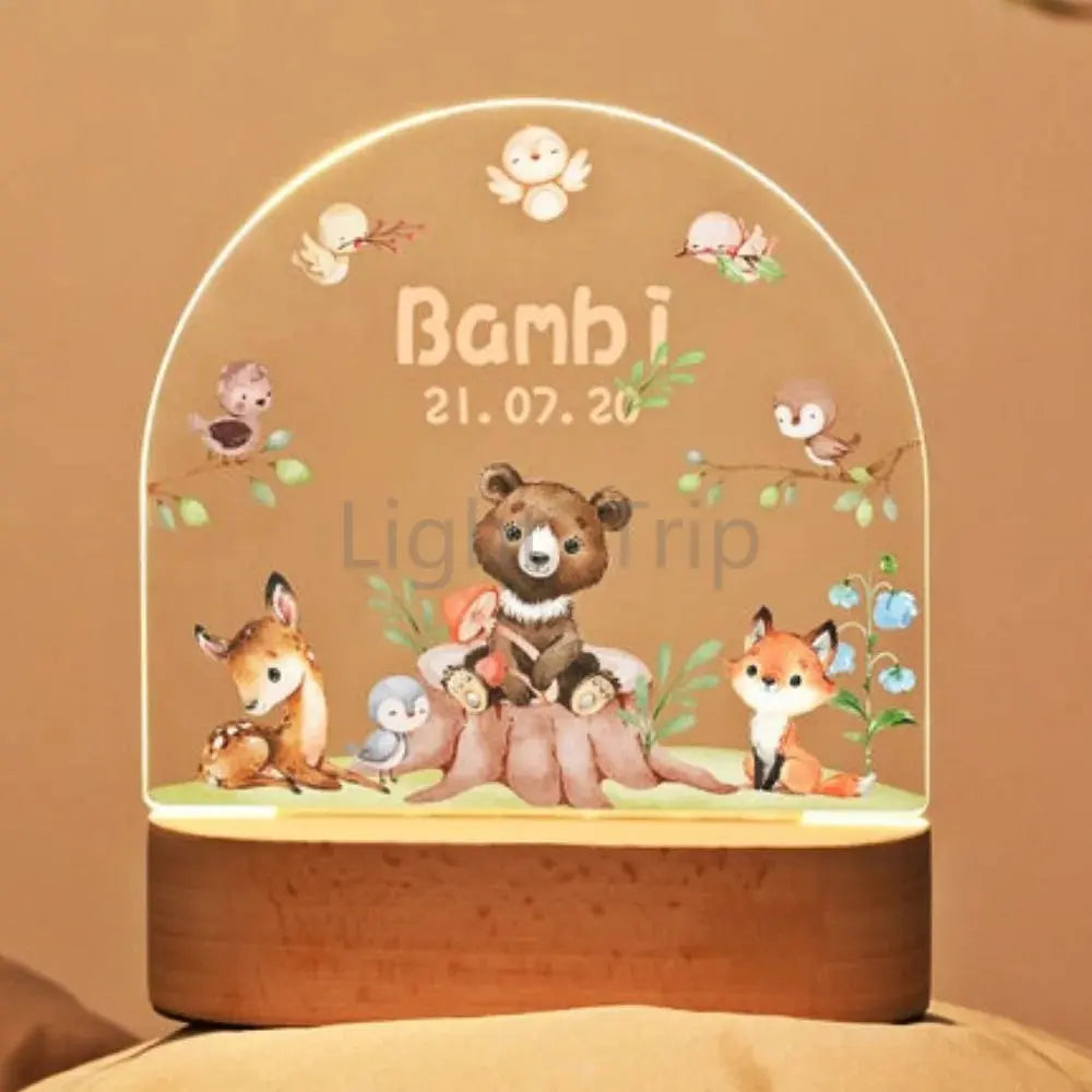 lampe led dinosaure personnalisable chambre enfant