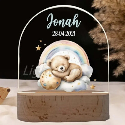cadeau naissance princesse veilleuse personnalisee