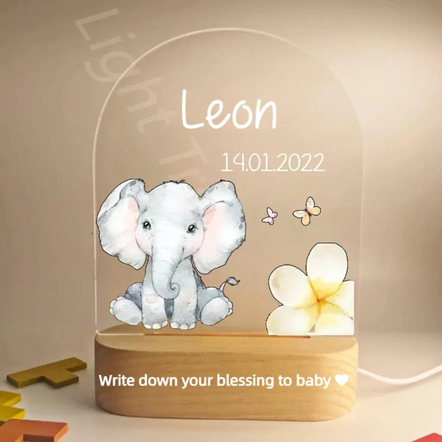 cadeau naissance veilleuse personnalisée avec prénom