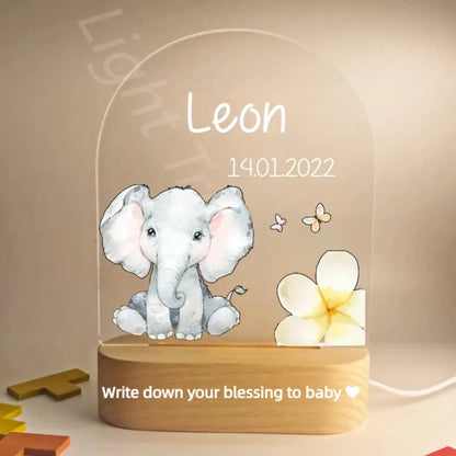 cadeau naissance veilleuse personnalisée avec prénom