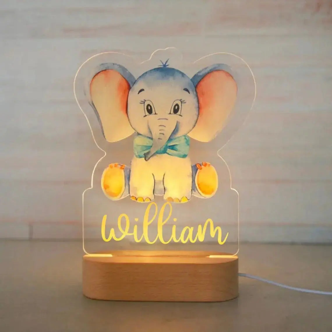 lampe LED animal chambre bebe personnalisee