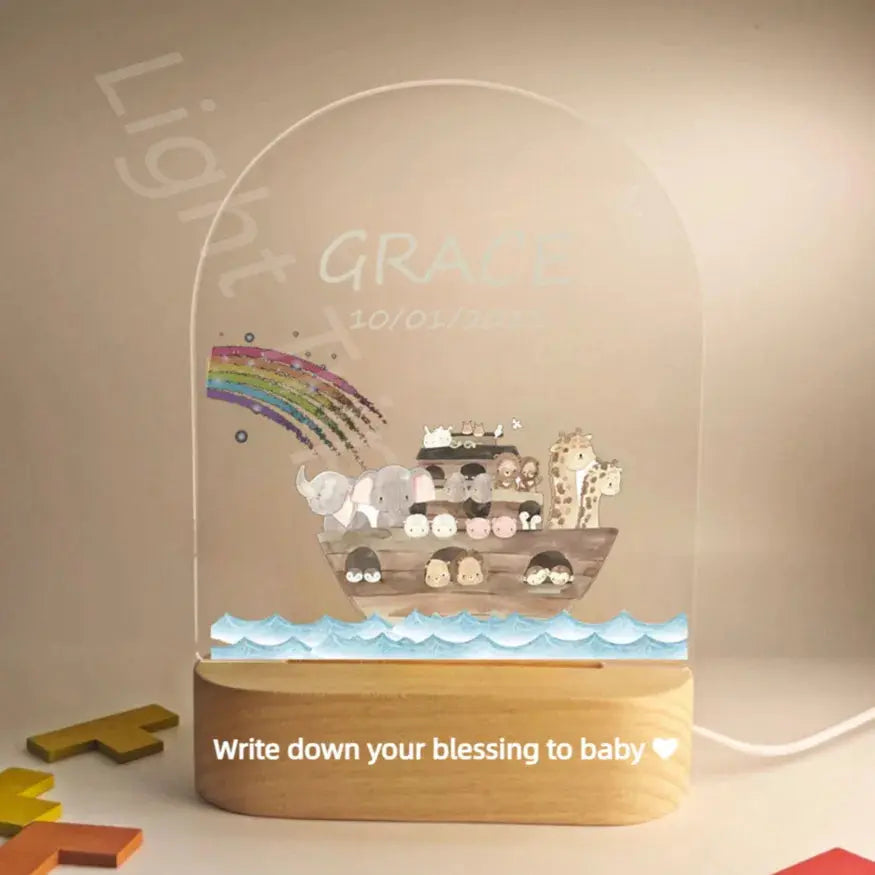 cadeau naissance veilleuse personnalisée avec prénom