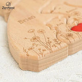 Puzzles artistiques en bois, puzzle de nom personnalisé de la famille du petit ours, cadeaux de Noël de Thanksgiving, décorations de table pour la maison Ma boutique