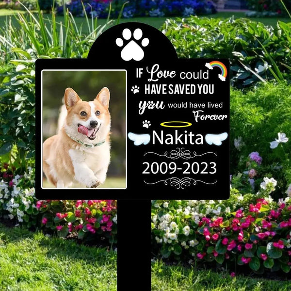 Piquet de jardin commémoratif personnalisé pour animaux de compagnie, panneau de jardin en acrylique, marqueurs de tombe pour animaux de compagnie, cadeau commémoratif personnalisé pour chien et chat Ma boutique