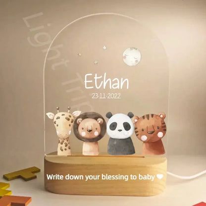 Veilleuse personnalisée bébé, nom personnalisé, Animal, ours, lapin, avec lampe USB, pour chambre à coucher, cadeau d'anniversaire et de noël Cadeaux Personnalisés – Idées Cadeaux Originales & Souvenirs Animaux Décédés