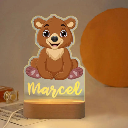 lampe LED animal chambre bebe personnalisee