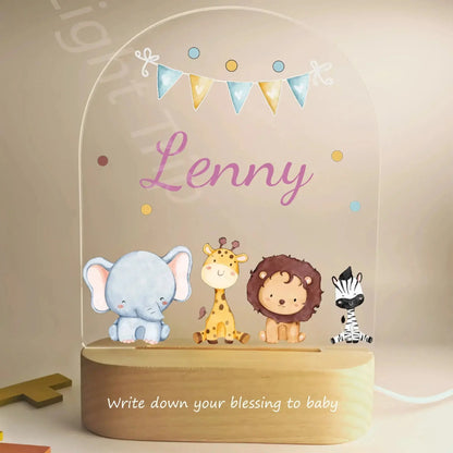 Veilleuse personnalisée bébé, nom personnalisé, Animal, ours, lapin, avec lampe USB, pour chambre à coucher, cadeau d'anniversaire et de noël Cadeaux Personnalisés – Idées Cadeaux Originales & Souvenirs Animaux Décédés