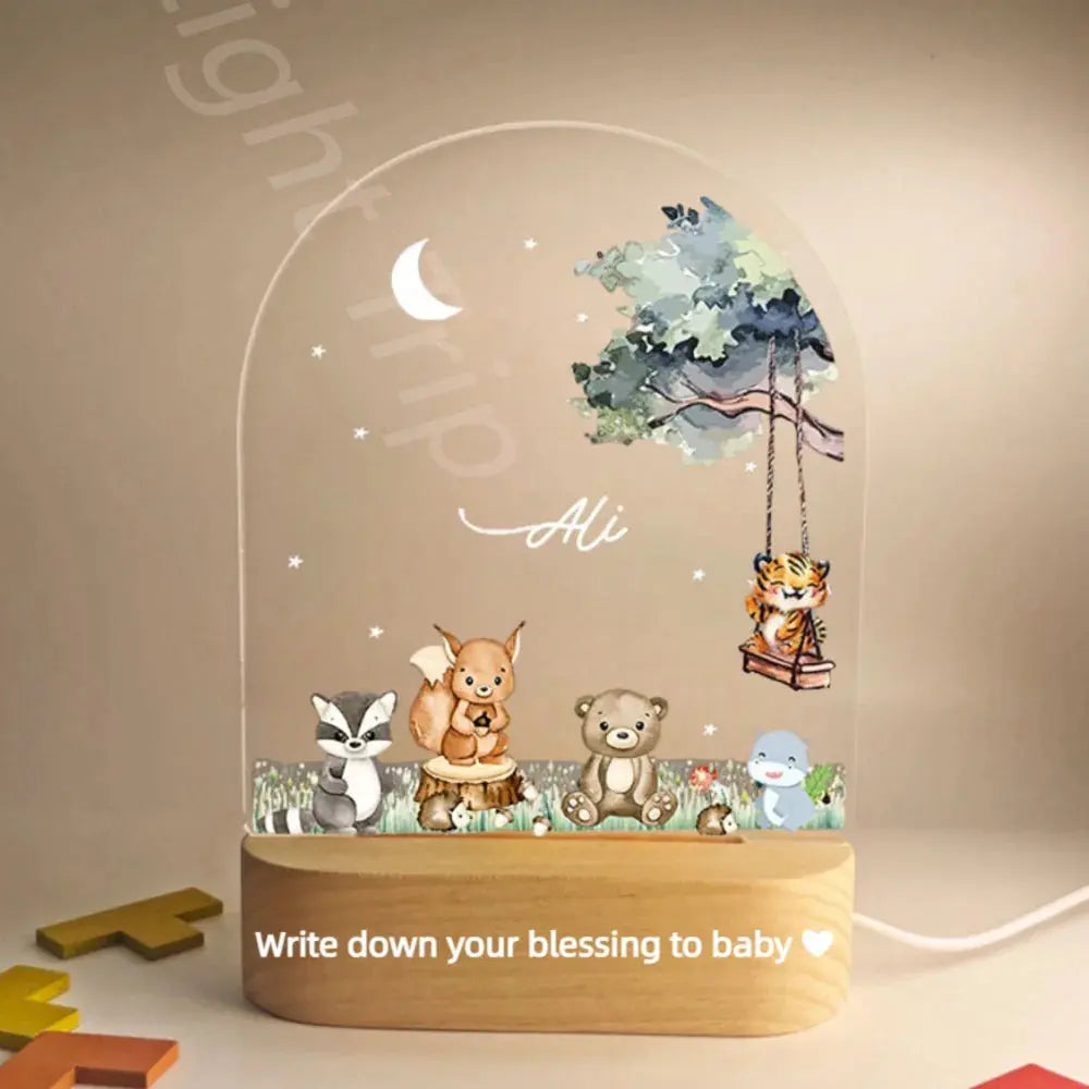 cadeau naissance veilleuse personnalisée avec prénom