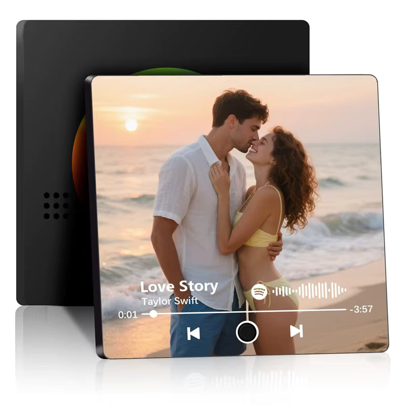 Aimant Musical Personnalisé avec Photo & Chanson – Cadeau Souvenir