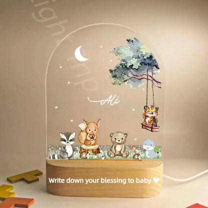 Veilleuse personnalisée bébé, nom personnalisé, Animal, ours, lapin, avec lampe USB, pour chambre à coucher, cadeau d'anniversaire et de noël Cadeaux Personnalisés – Idées Cadeaux Originales & Souvenirs Animaux Décédés