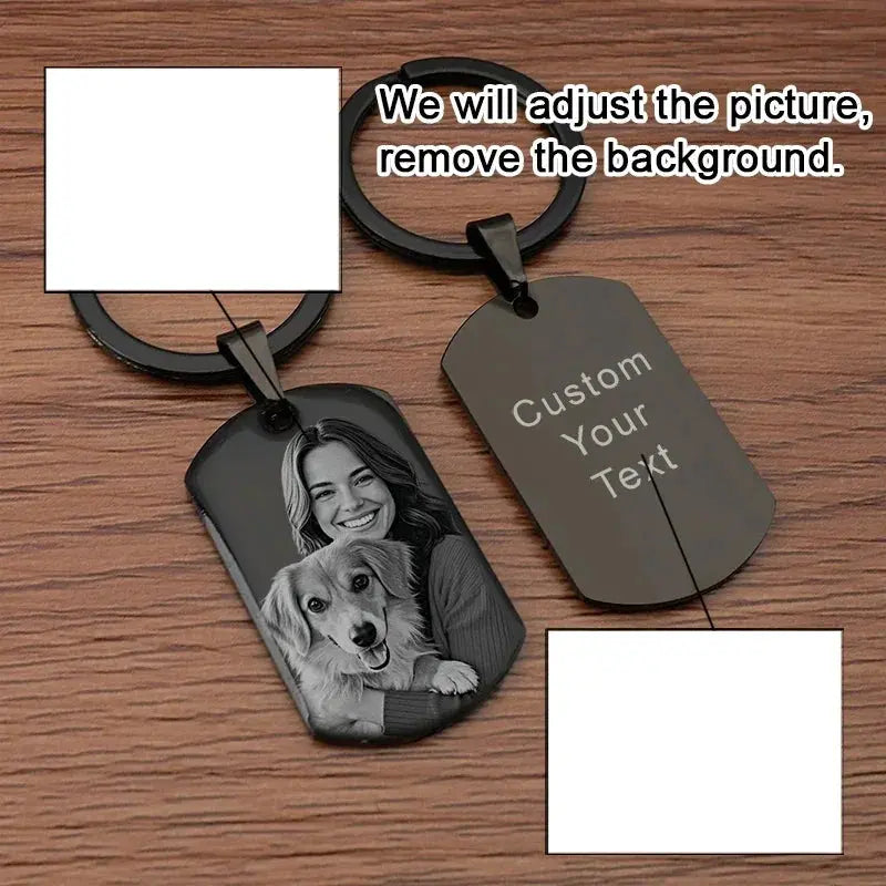 Porte-clés Photo personnalisé pour conduite sûre, cadeau de Couple Photo personnalisé pour lui, cadeaux commémoratifs pour animaux de compagnie, porte-clés pour hommes et femmes Ma boutique