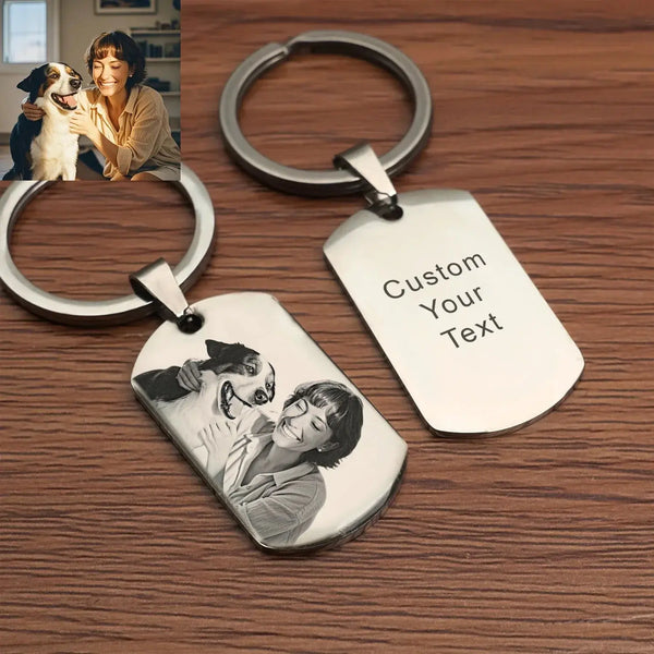 Porte-clés Photo personnalisé pour conduite sûre, cadeau de Couple Photo personnalisé pour lui, cadeaux commémoratifs pour animaux de compagnie, porte-clés pour hommes et femmes Ma boutique