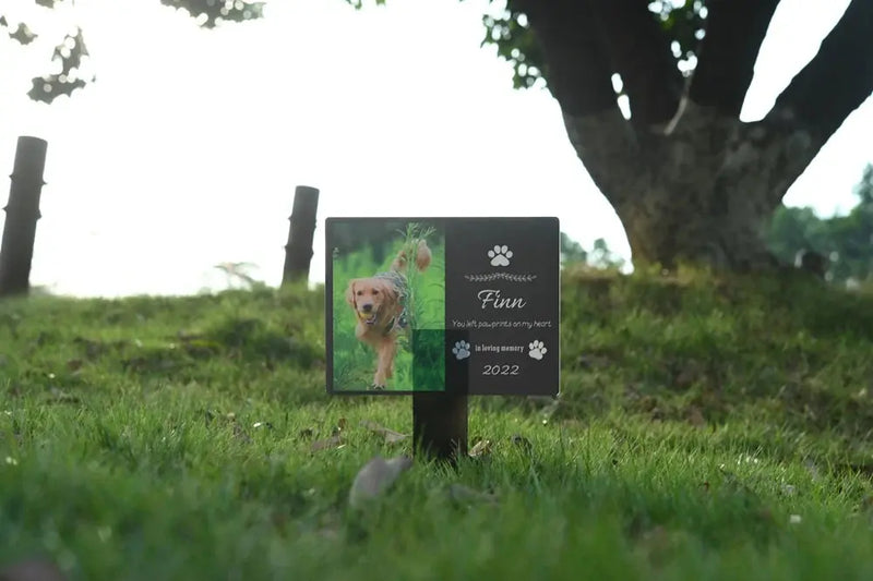 Piquet commémoratif personnalisé pour animaux de compagnie, marqueur acrylique, pierre tombale, Souvenirs pour chiens et chats, perte d'animaux, ajouter de la Photo et du texte, cadeau commémoratif Ma boutique