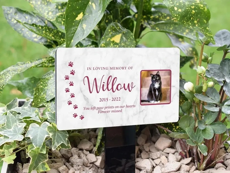 Piquet commémoratif personnalisé pour animaux de compagnie, marqueur acrylique, pierre tombale, Souvenirs pour chiens et chats, perte d'animaux, ajouter de la Photo et du texte, cadeau commémoratif Ma boutique