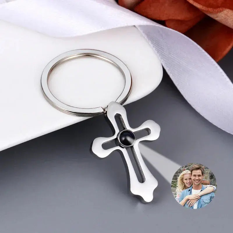 Porte-clés de Projection de Photo personnalisé, porte-clés de Projection de Photo en forme de cœur personnalisé pour femmes, cadeaux commémoratifs d'anniversaire Ma boutique