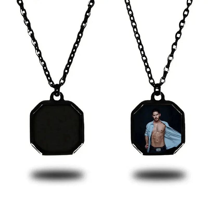 Collier magique personnalisé à commande thermique, colliers avec images cachées personnalisées pour femmes, Photos personnalisables, cadeau de noël pour femmes Ma boutique