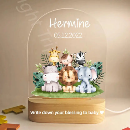 cadeau naissance veilleuse personnalisée avec prénom