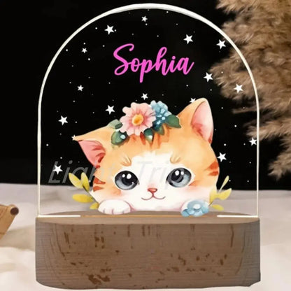 cadeau naissance princesse veilleuse personnalisee