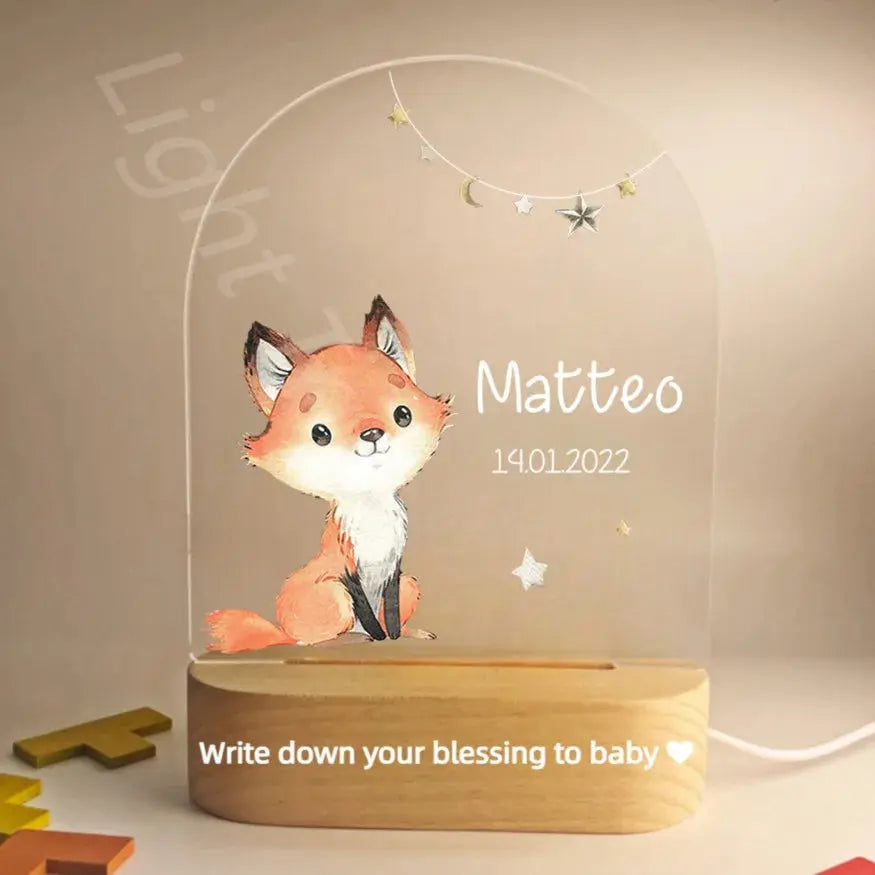 veilleuse bébé personnalisée pour chambre d’enfant