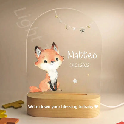 veilleuse bébé personnalisée pour chambre d’enfant