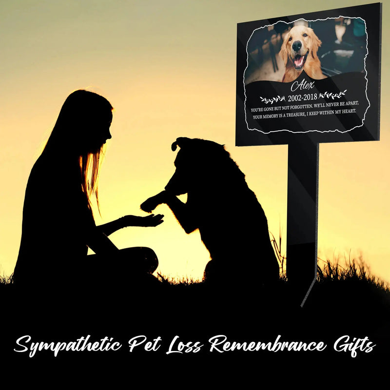 Piquet de jardin commémoratif personnalisé pour chien et chat, marqueur de perte de tombe pour animaux de compagnie, empreintes de pattes, plaque de jardin extérieure, cadeau pour animaux de compagnie Ma boutique