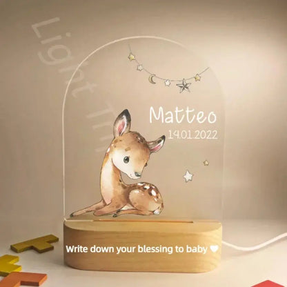 Veilleuse personnalisée bébé, nom personnalisé, Animal, ours, lapin, avec lampe USB, pour chambre à coucher, cadeau d'anniversaire et de noël Cadeaux Personnalisés – Idées Cadeaux Originales & Souvenirs Animaux Décédés