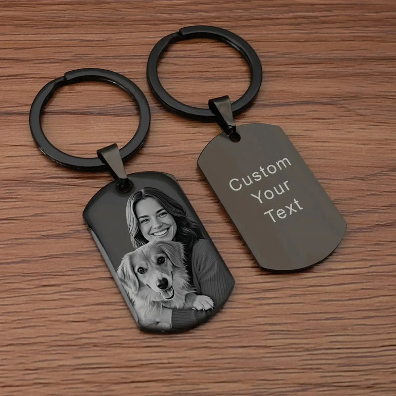Porte-clés Photo personnalisé pour conduite sûre, cadeau de Couple Photo personnalisé pour lui, cadeaux commémoratifs pour animaux de compagnie, porte-clés pour hommes et femmes Ma boutique