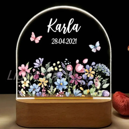 lampe LED chateau chambre fille personnalisee