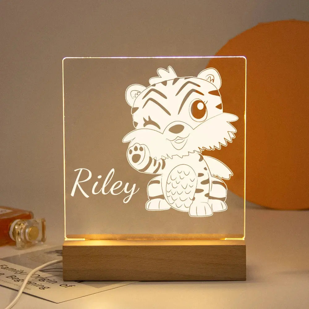 lampe LED USB personnalisable enfant animal