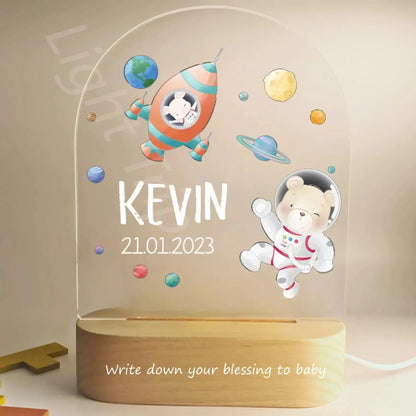 Veilleuse personnalisée bébé, nom personnalisé, Animal, ours, lapin, avec lampe USB, pour chambre à coucher, cadeau d'anniversaire et de noël Cadeaux Personnalisés – Idées Cadeaux Originales & Souvenirs Animaux Décédés