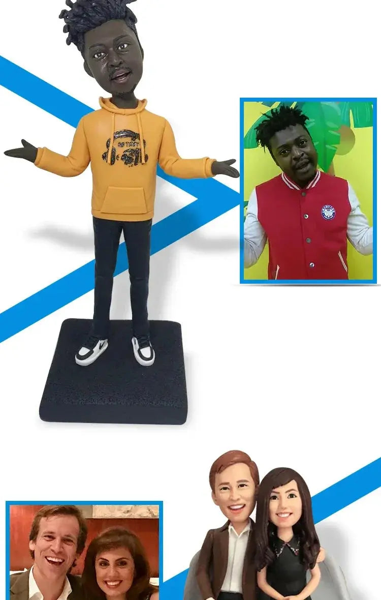 Figurines Bobblehead personnalisées faites à la main pour animaux de compagnie, poupées en argile personnalisées, Sculpture de statue 3d de votre photo, conception de modèle de chat et de chien Ma boutique