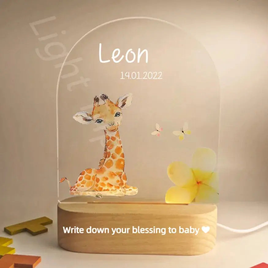 cadeau naissance veilleuse personnalisée avec prénom