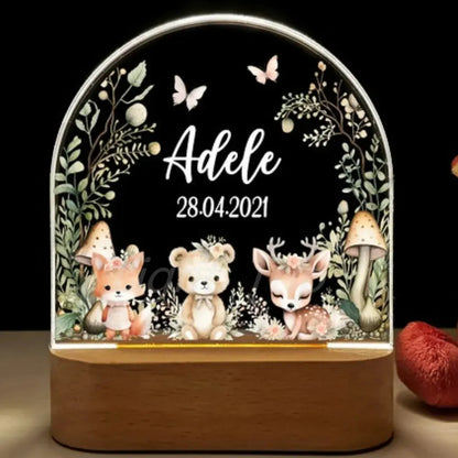 lampe LED chateau chambre fille personnalisee