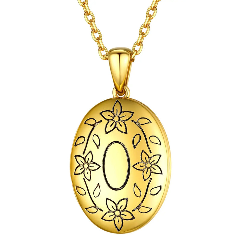 U7 925 argent Sterling personnalisé Photo ovale médaillon collier pour les femmes personnalisé graver fleur votre photo bijoux cadeau pour elle Ma boutique
