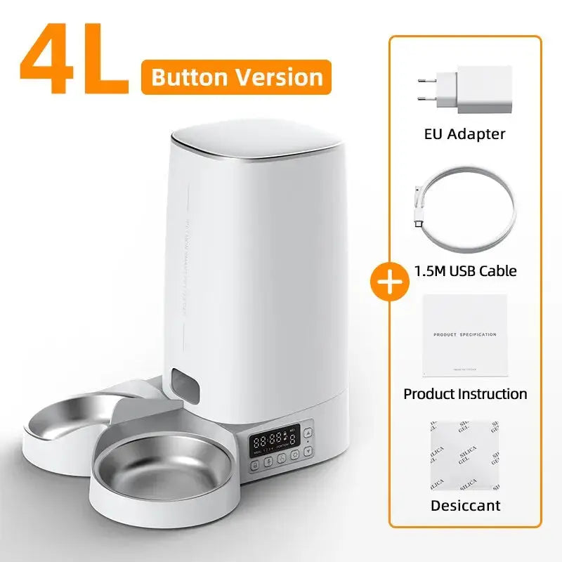 ROJECO-Mangeoire automatique intelligente pour animaux de compagnie, distributeur de nourriture pour chat, distributeur de croquettes, télécommande, bouton WiFi, accessoires pour chats et chiens Ma boutique