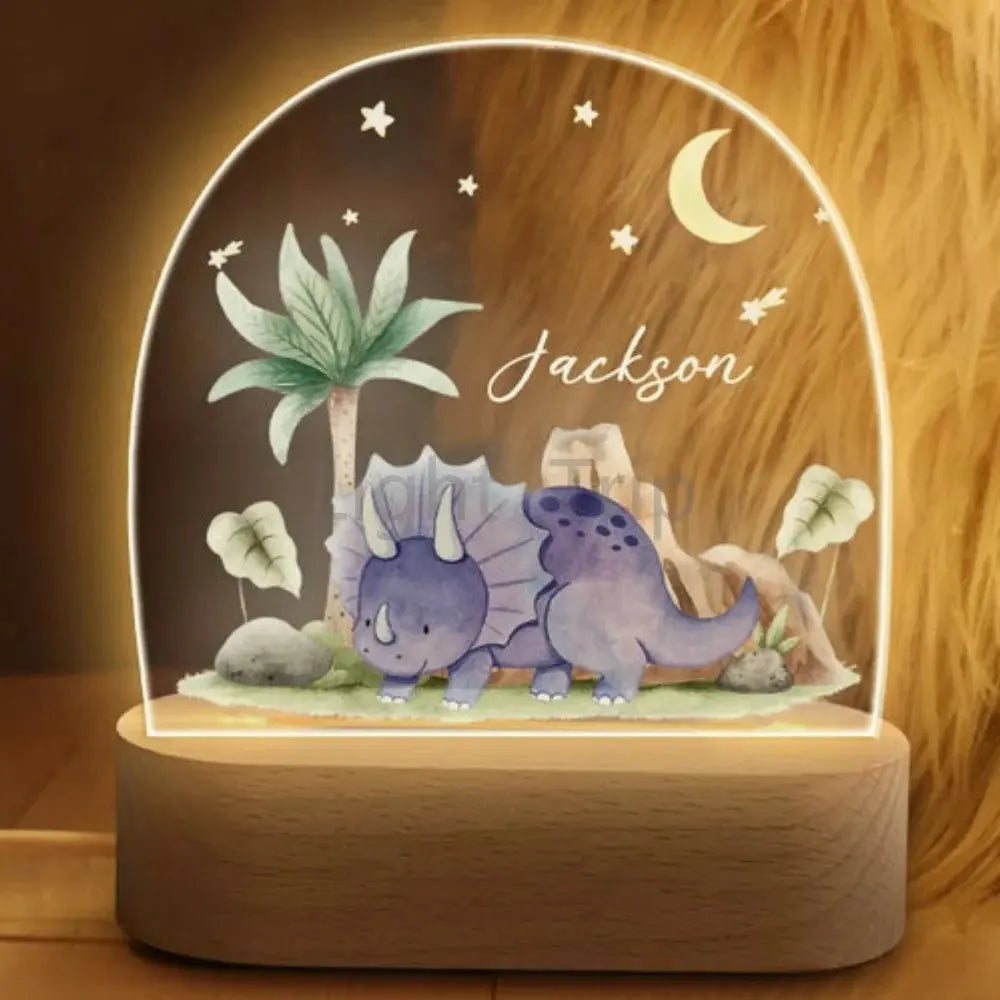 lampe led dinosaure personnalisable chambre enfant