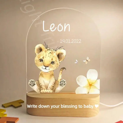 Veilleuse personnalisée bébé, nom personnalisé, Animal, ours, lapin, avec lampe USB, pour chambre à coucher, cadeau d'anniversaire et de noël Cadeaux Personnalisés – Idées Cadeaux Originales & Souvenirs Animaux Décédés