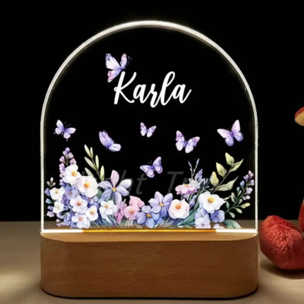 lampe LED chateau chambre fille personnalisee