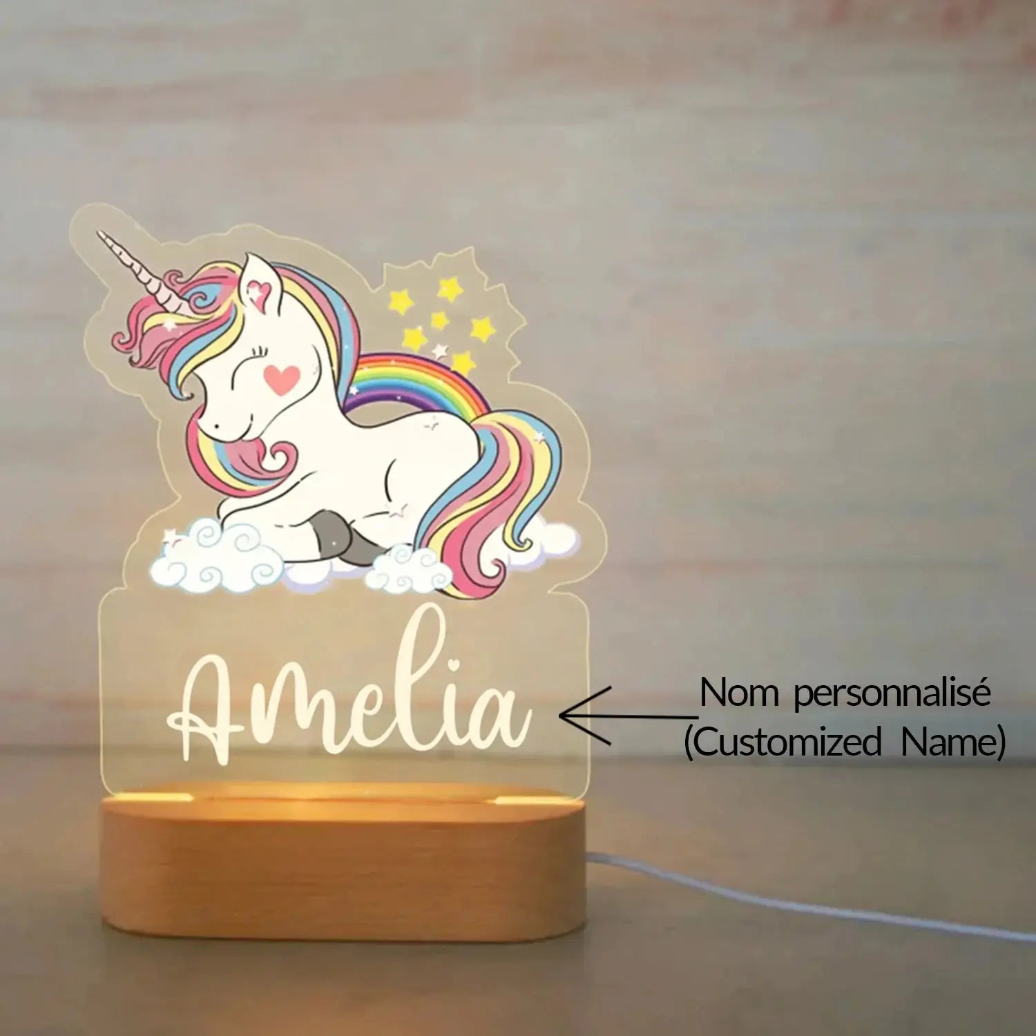 veilleuse animal personnalisee bebe avec prenom