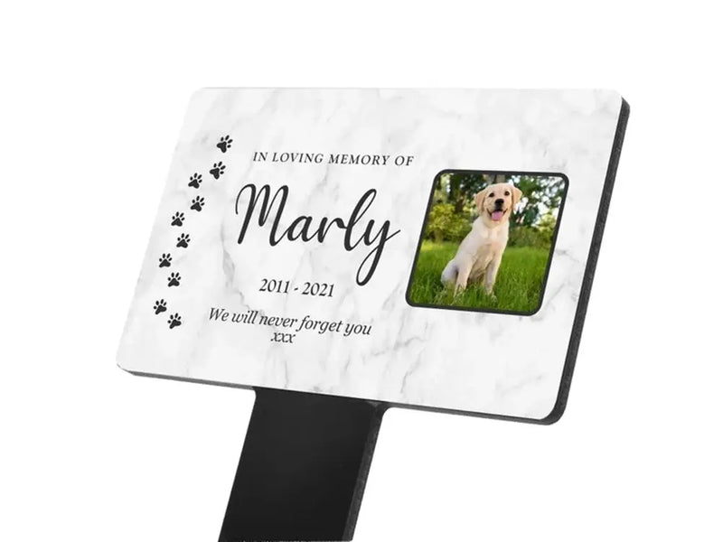 Piquet commémoratif personnalisé pour animaux de compagnie, marqueur acrylique, pierre tombale, Souvenirs pour chiens et chats, perte d'animaux, ajouter de la Photo et du texte, cadeau commémoratif Ma boutique
