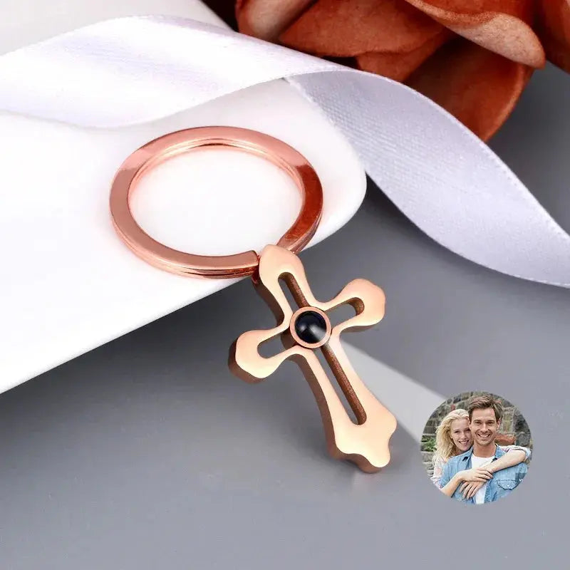Porte-clés de Projection de Photo personnalisé, porte-clés de Projection de Photo en forme de cœur personnalisé pour femmes, cadeaux commémoratifs d'anniversaire Ma boutique
