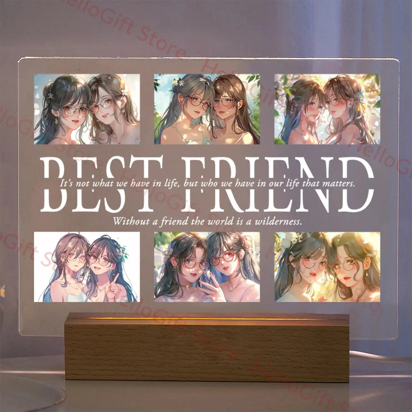 Lampe acrylique 3D personnalisée avec photo et texte, veilleuse personnalisée pour chambre à coucher, maman, papa, amour, famille, anniversaire, cadeau de Noël Ma boutique