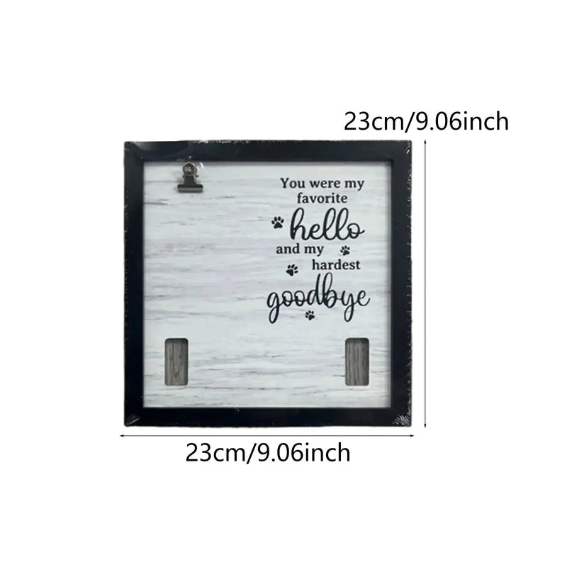 Cadre Photo en bois, cadre d'images commémoratives pour animaux de compagnie, avec porte-Collar pour chien et chat, cadeau de sympathie, collier de signe Photo non inclus Ma boutique
