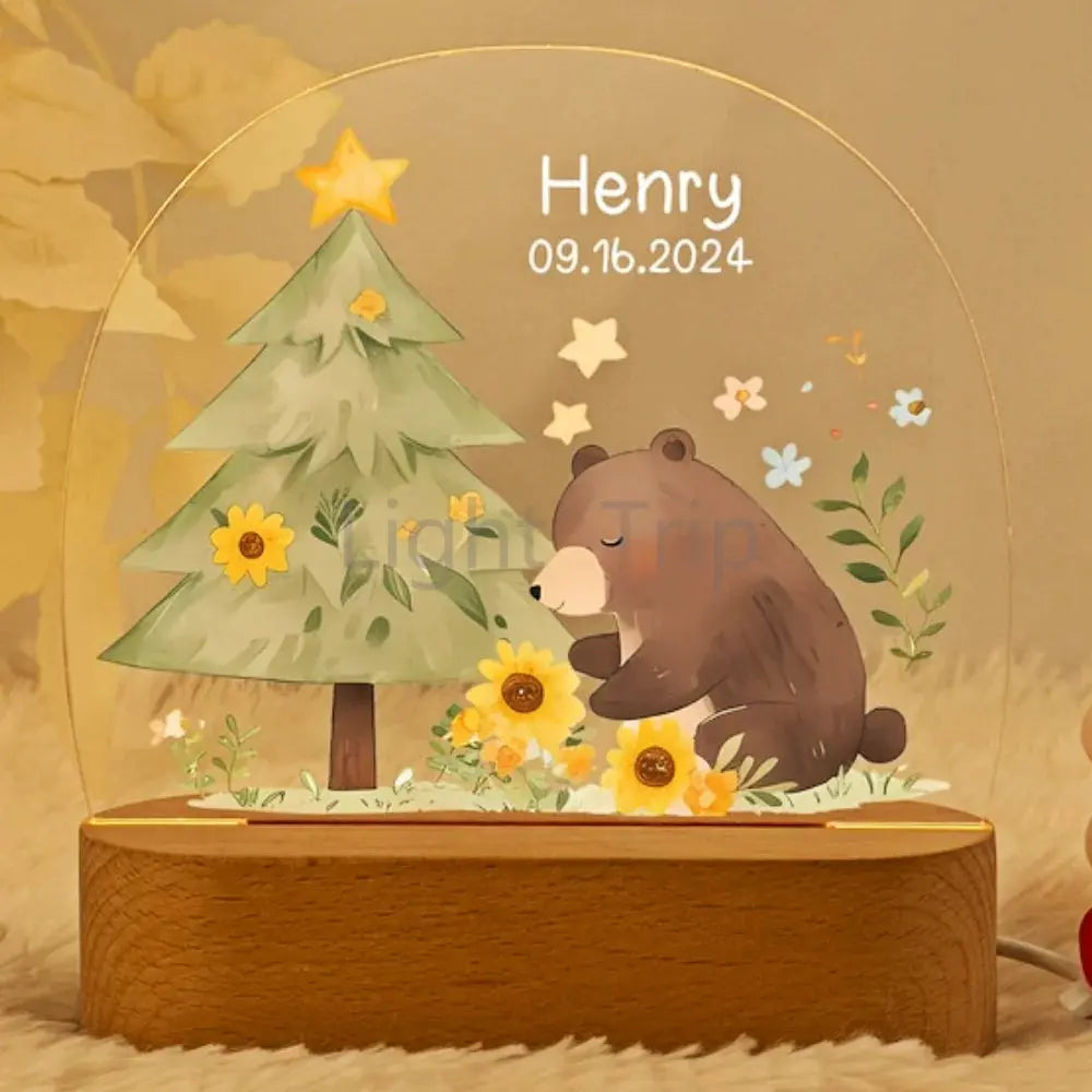 lampe led dinosaure personnalisable chambre enfant