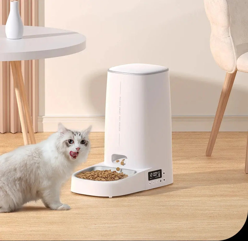 ROJECO-Mangeoire automatique intelligente pour animaux de compagnie, distributeur de nourriture pour chat, distributeur de croquettes, télécommande, bouton WiFi, accessoires pour chats et chiens Ma boutique