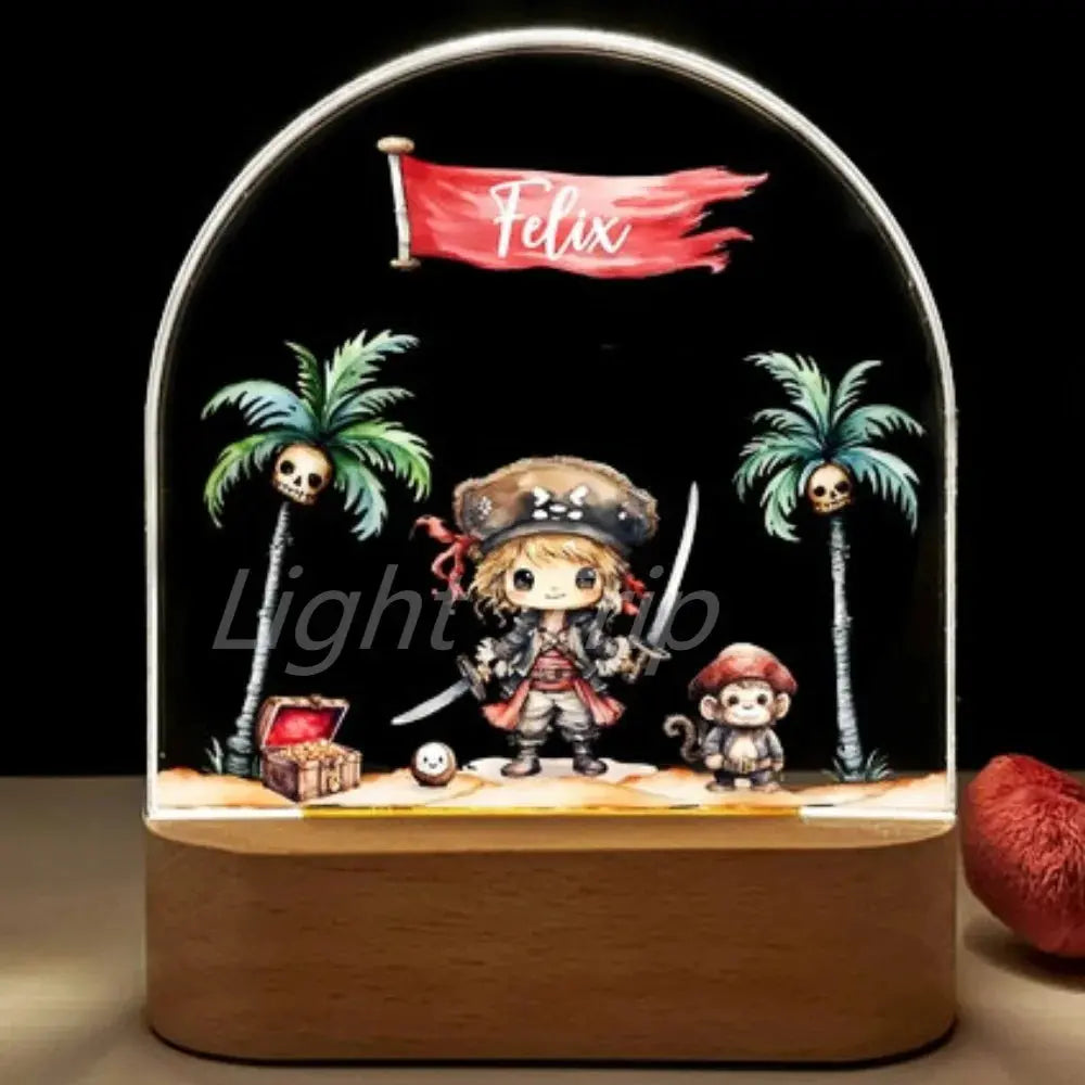 cadeau naissance princesse veilleuse personnalisee