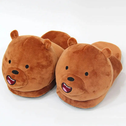 Pantoufles de chat entièrement recouvertes de dessin animé pour hommes et femmes, toboggans d'hiver chauds, chaussures de chambre Anime, doux, peluche, beurre, intérieur, mignon, usage domestique Ma boutique