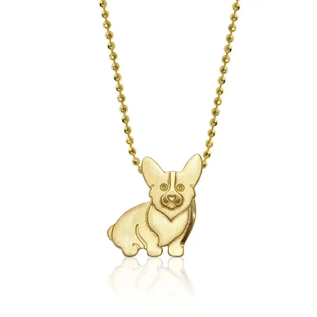 Collier en acier inoxydable pour chiot, pendentif en diamant pour chien, corrida, corgi, caniche, chaîne de clavicule à retention de couleur plaquée or Ma boutique